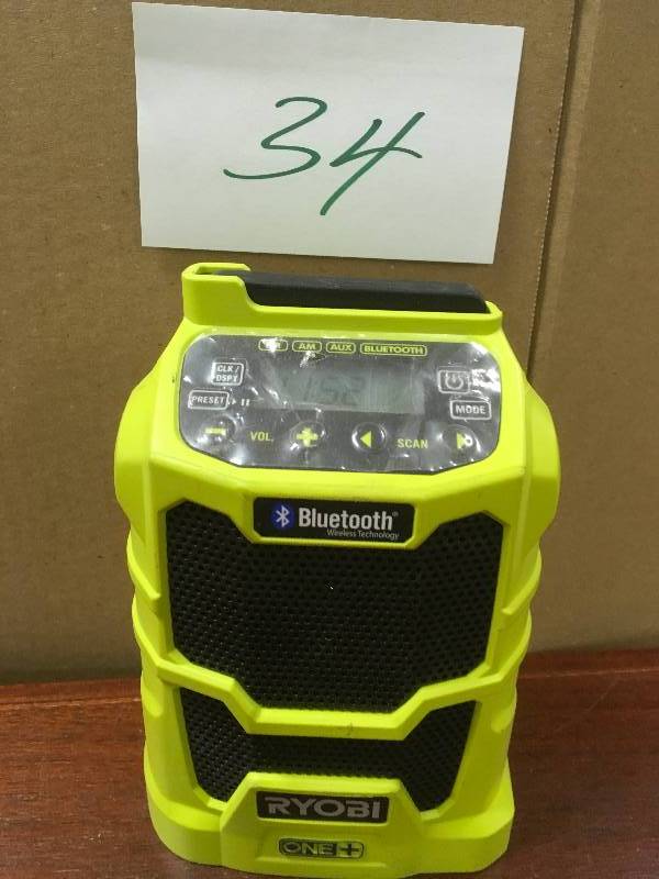 Ryobi bluetooth wireless techonolgy speaker in working conditions