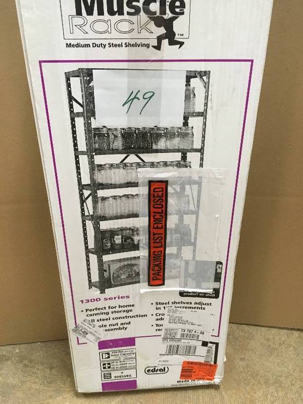 Edsal HC30127 Steel 7-Shelf Shelving Unit, 750 lb Capacity in good condition