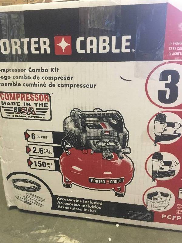 Porter cable compressor combo kit in good condition