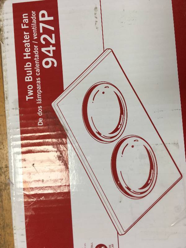 Nutone 70 CFM Ceiling Exhaust Fan with 2 - 250-Watt Infrared Bulb Heater not used