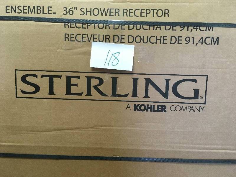 STERLING Ensemble 36 in. x 34 in. Single Threshold Shower Base in White not used