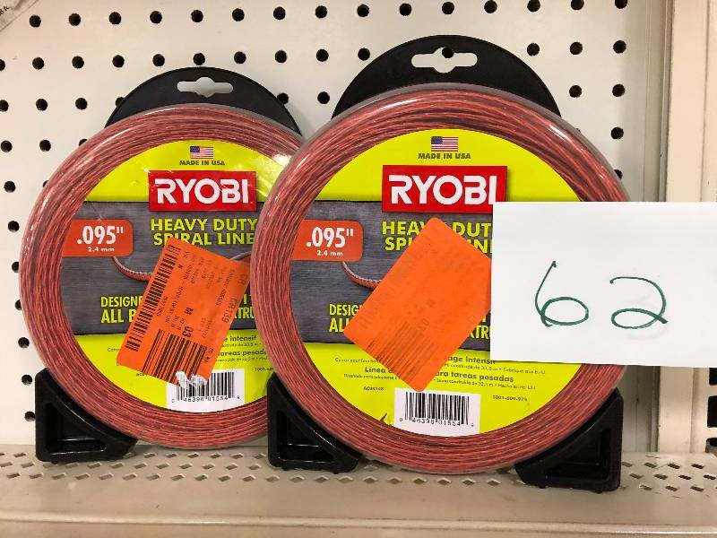 Lot of 2 Ryobi 0.095 in. x 110 ft. Heavy-Duty Spiral Gas Trimmer Line New