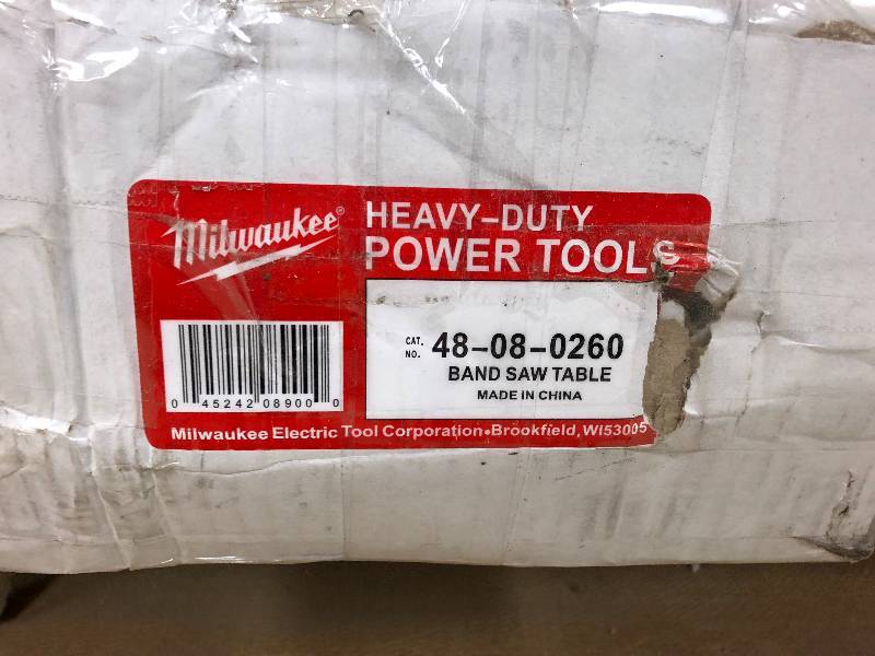 Milwaukee PORTABLE BAND SAW TABLE, 24 IN.H used in very good condition