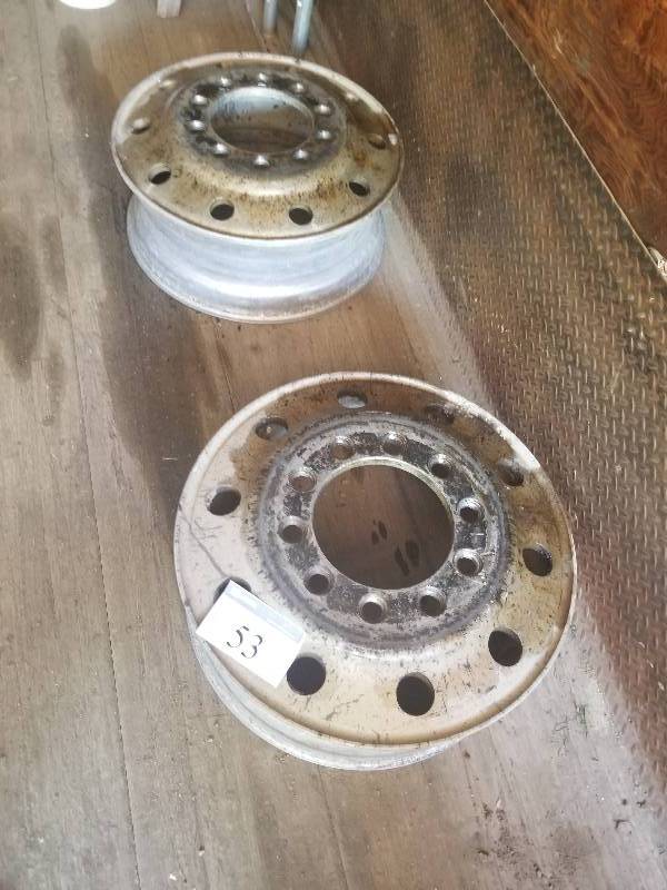 Lot of (2)  Aluminum Heavy Truck Rims, for 24.5 Tires