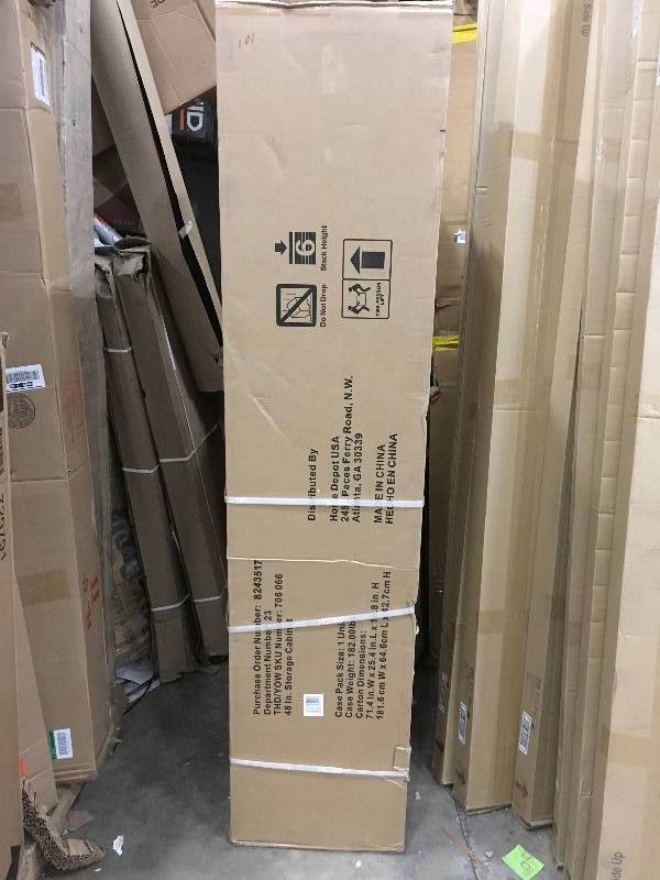 lot 1 image: Husky 72 in. H x 48 in. W x 18 in. D Steel Garage Floor Cabinet not used