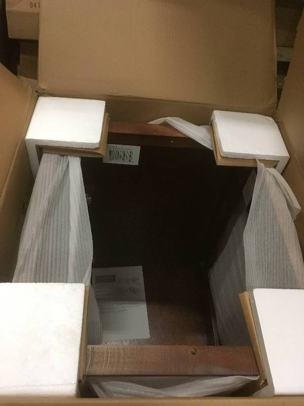 lot 26 image: Foremost Ashburn 24 in. W Bath Vanity Cabinet Only in Mahogany not used