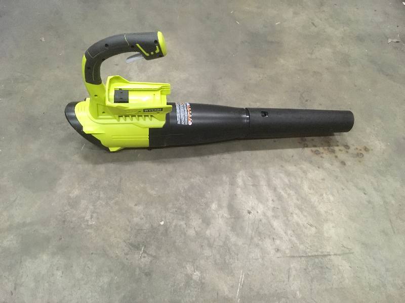 lot 32 image: Ryobi 155 MPH 300 CFM 40-Volt Lithium-Ion Cordless Jet Fan Leaf Blower with Battery and Charger Not Included reconditioned