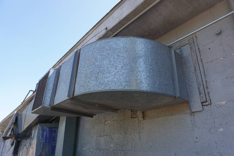 lot 21 image: Galvanized External Commercial Vent HoodOutlet