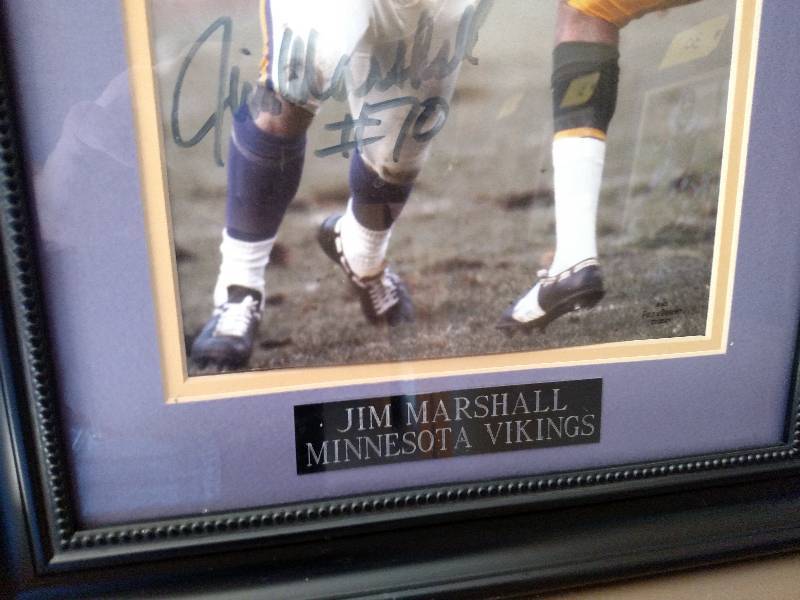 Jim Marshall Autographed Photo...