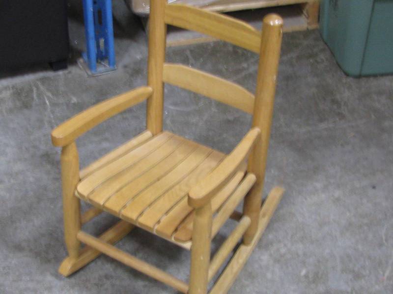 lot 63 image: Vintage Childs Slat Rocker