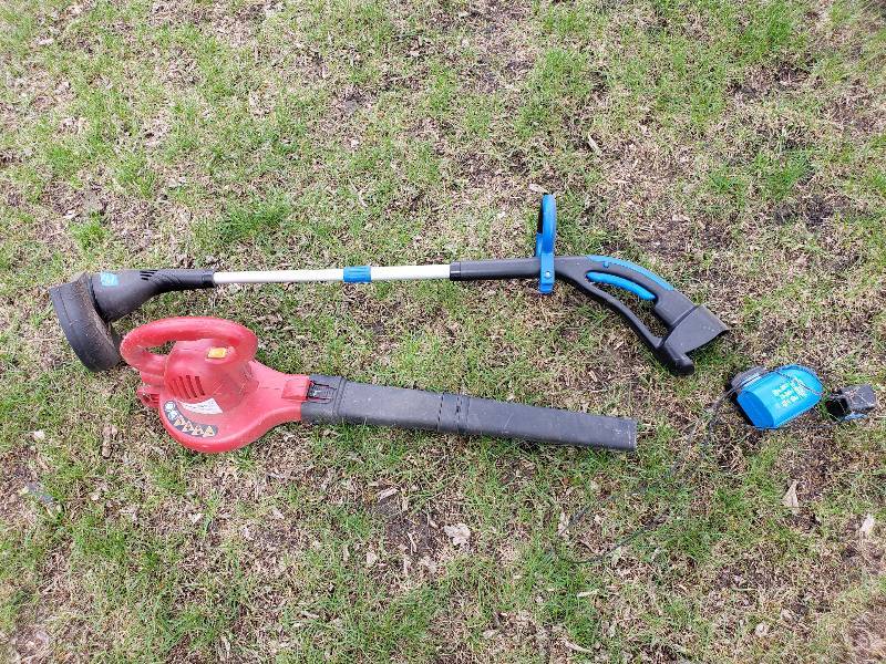 lot 57 image: Homelite Blower & Power Glide Cordless Weed Whip