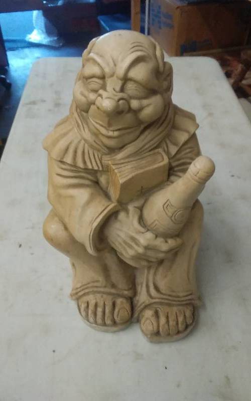 lot 4 image: Dom The Benedictine Monk Statue 14 Inches Tall