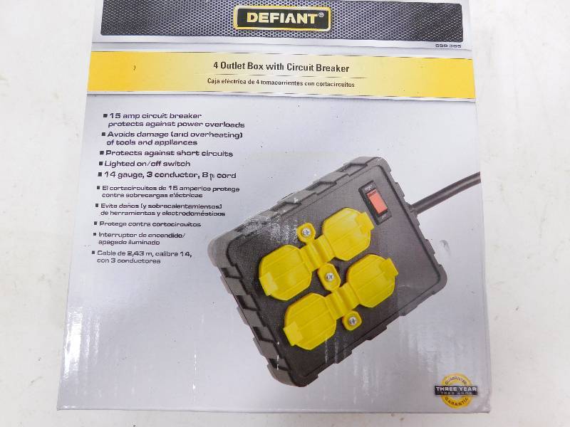 lot 11 image: Defiant 4 Outlet Box