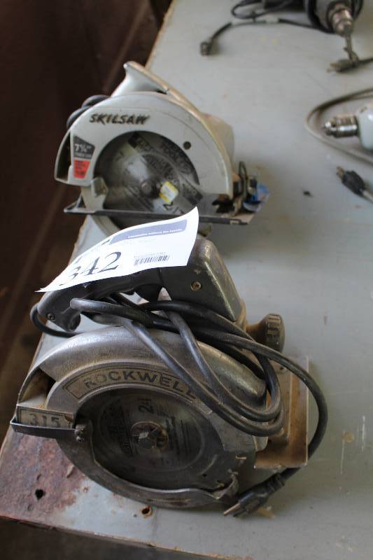 lot 342 image: Lot of (2) Circular Saws - Skilsaw 574, Rockwell 315