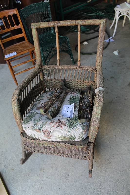 lot 695 image: Wicker Rocking Chair