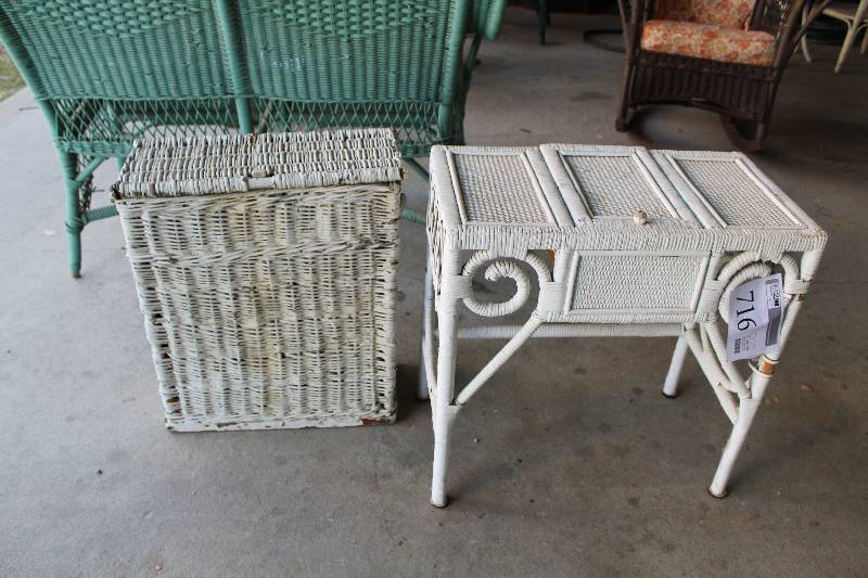 lot 716 image: Wicker Basket, Table