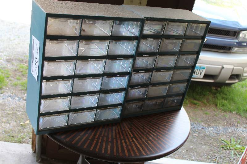 lot 720 image: Lot of (2) 18-bin Parts Organizers