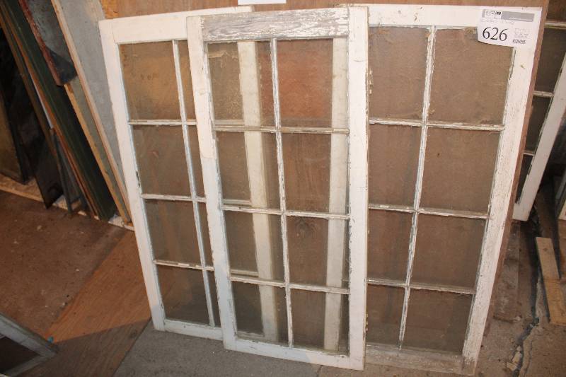 lot 626 image: Lot of (3) Windows - 8-Panel