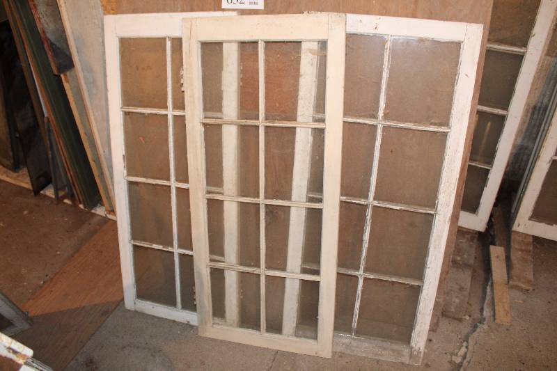 lot 627 image: Lot of (3) Windows - 8-Panel