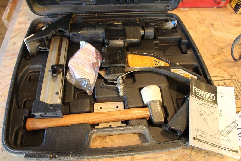 lot 308 image: Freeman 3-in-1 Flooring Nailer w Case, Manual
