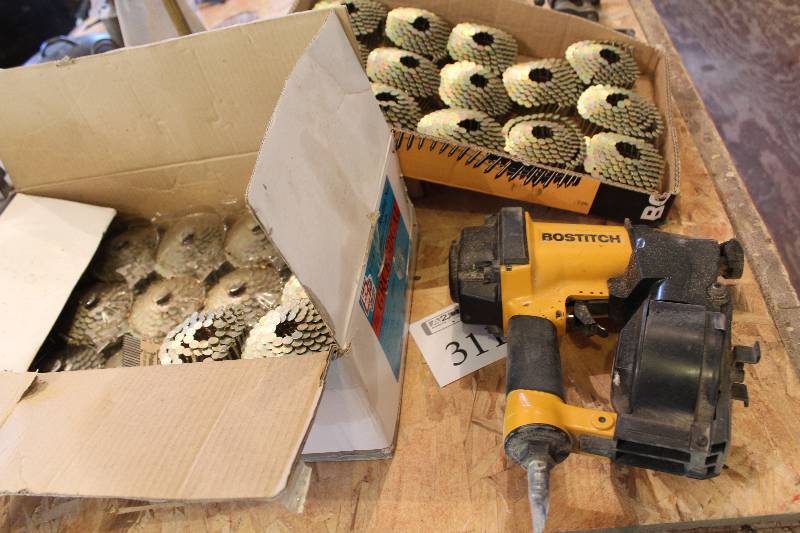 lot 311 image: Bostitch Pnuematic Nailer w Fastener Reels