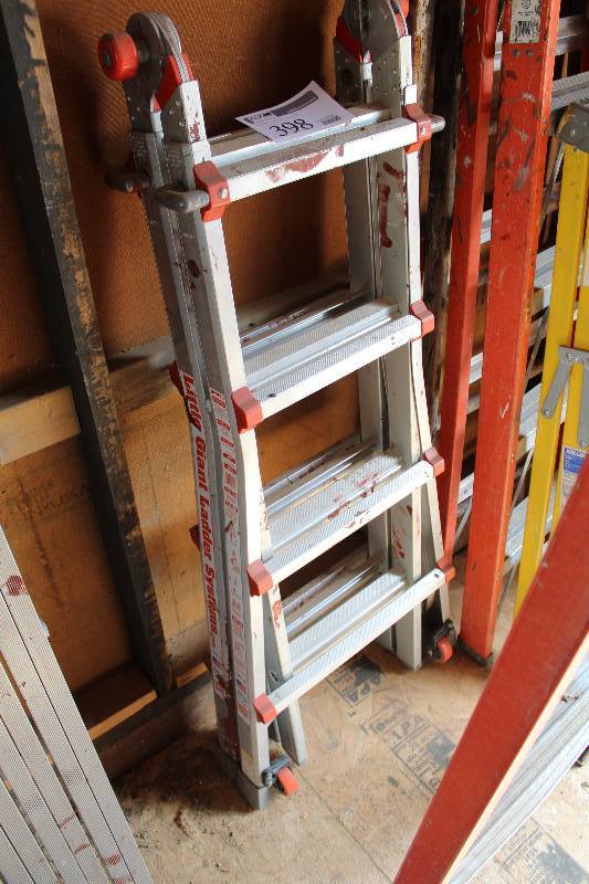 lot 398 image: Little Giant 4-7ft. Aluminum Extension Ladder