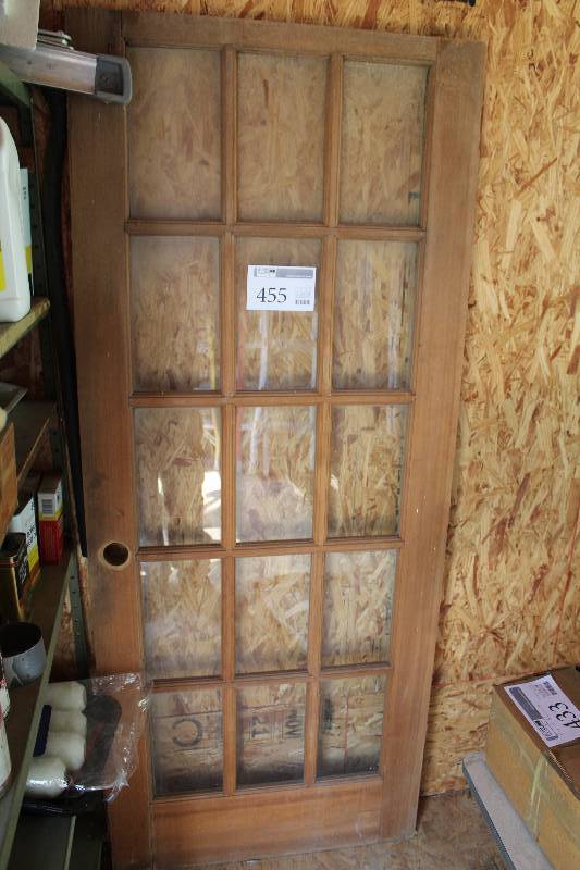 lot 455 image: 15-Glass Pane Door wo Hardware