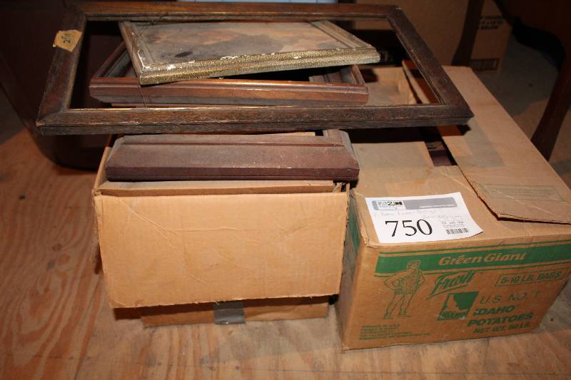 lot 750 image: Lot of (2) Boxes of Picture Frames, Frame Backs