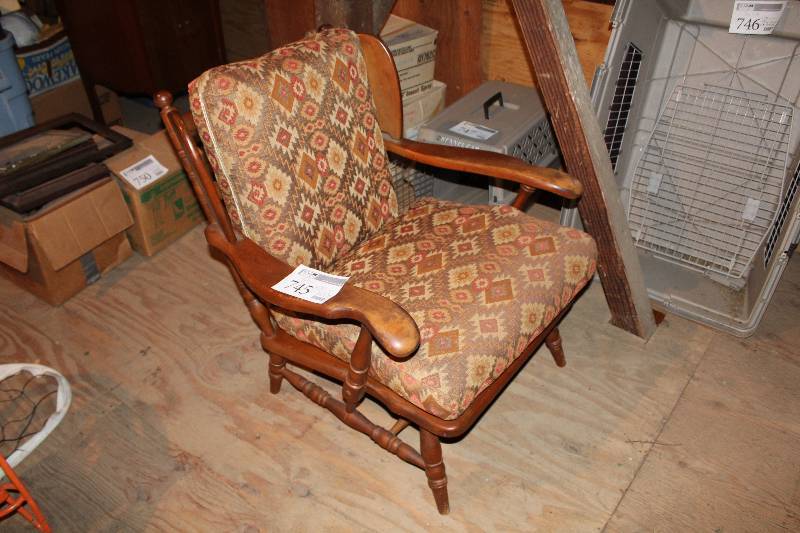 lot 745 image: Wood Arm Chair