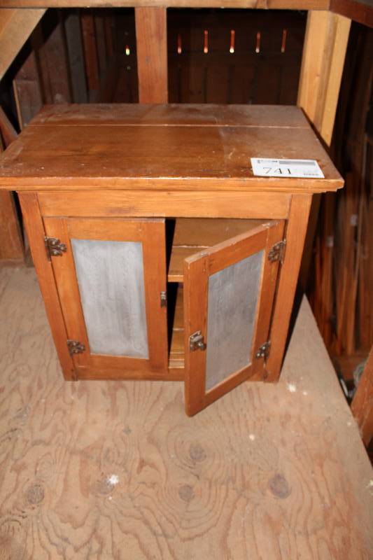 lot 741 image: 2-Door 2-Shelf Table