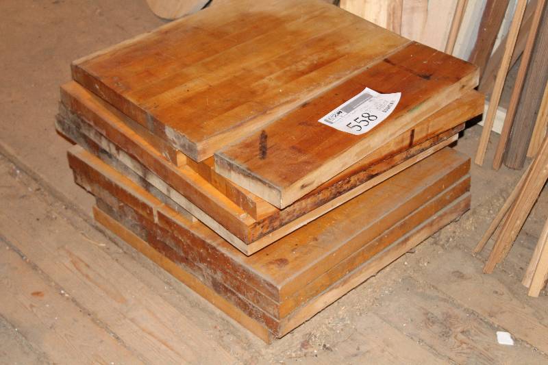 lot 558 image: Lot of (9) Wood Flat Squares