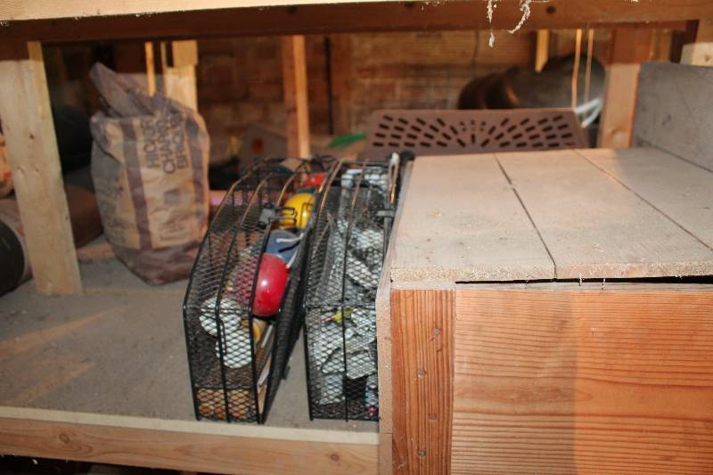 lot 651 image: Wood Crate, Croquet Set, Badmitton Set
