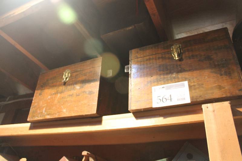 lot 564 image: Chamberlin Polisher w Accessories, Wood Locking File Boxes