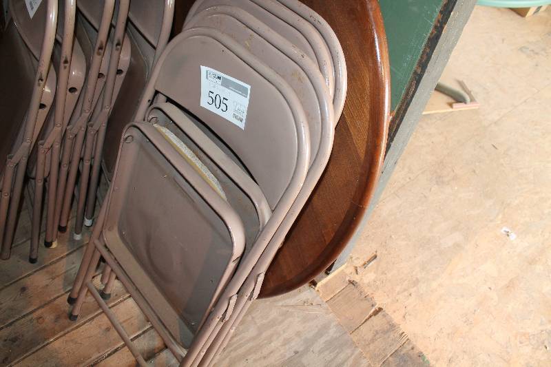 lot 505 image: Lot of (4) Folding Metal Chairs