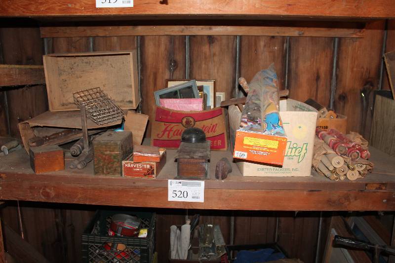 lot 520 image: Table Legs, Metal Baskets, Wood Tool Box, Cigar Boxes, And More