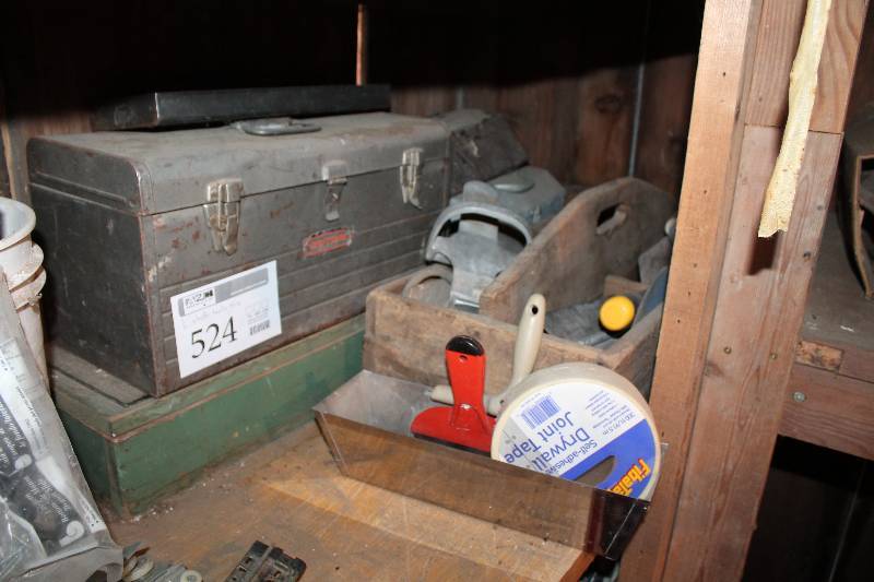 lot 524 image: Tool Boxes, Hand Tools, Drywall Tape