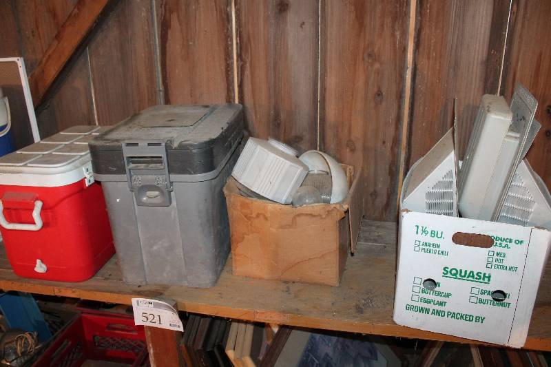 lot 521 image: Coolers, Ice Chests, House Vents, And More