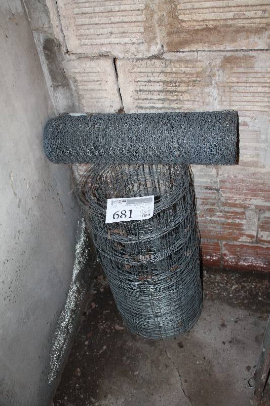 lot 681 image: Lot of (2) Rolls of Chicken Wire & Garden Fencing