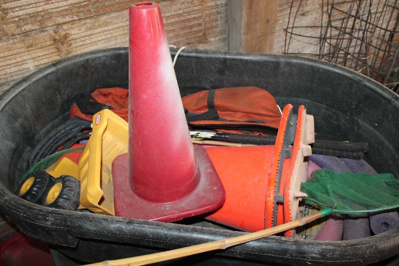 lot 669 image: Toy Trucks, Traffic Cones, And More