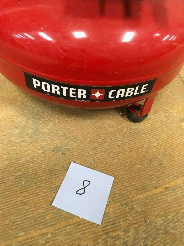 Porter Cable 6 Gal Pancake Compressor used in good working condition
