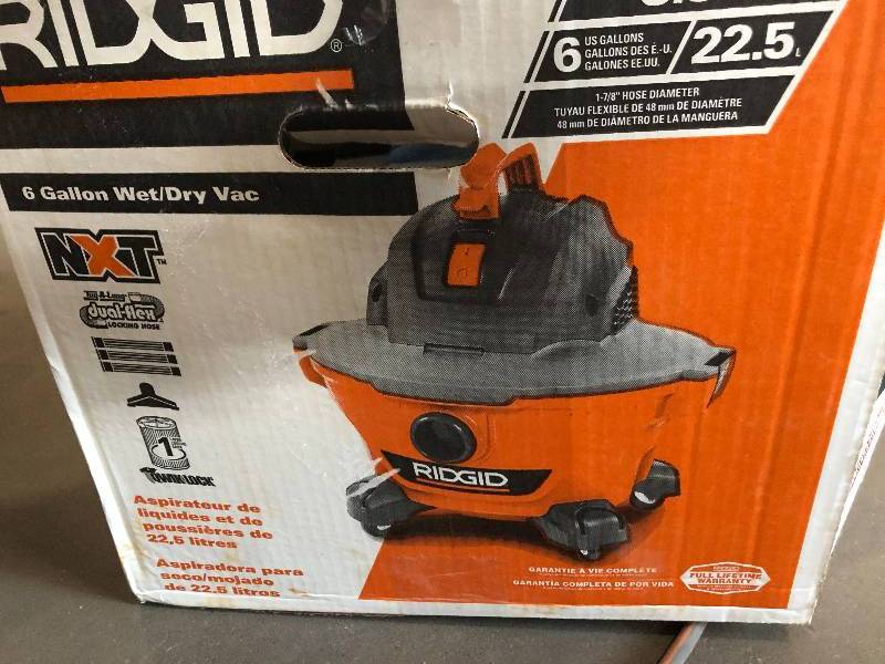 ridgid nxt 6 gallon shop vac