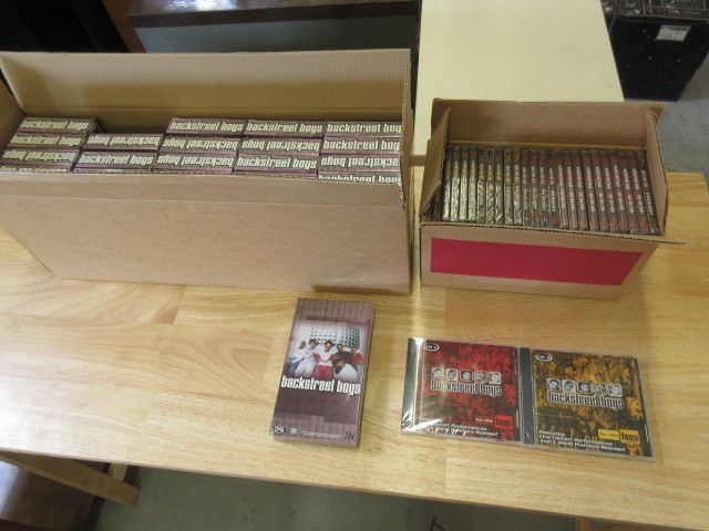 lot 242 image: NEW BACKSTREET BOYS CDS AND VHS TAPES