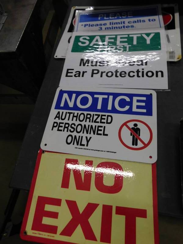 lot 73 image: Misc. Lot of Safety Signs