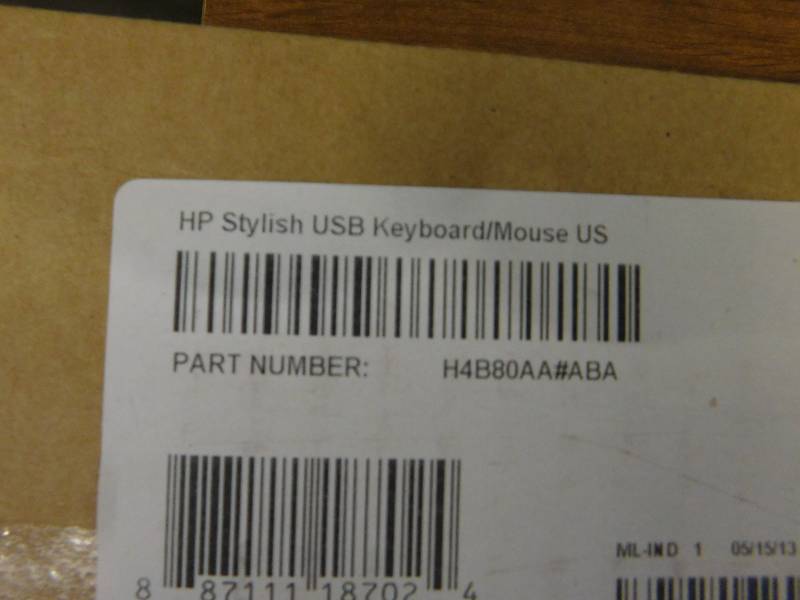 lot 74 image: NEW HP USB Keyboard & Mouse