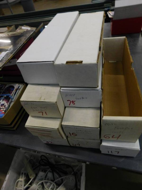 lot 84 image: Empty Collectable Sports Card Boxes