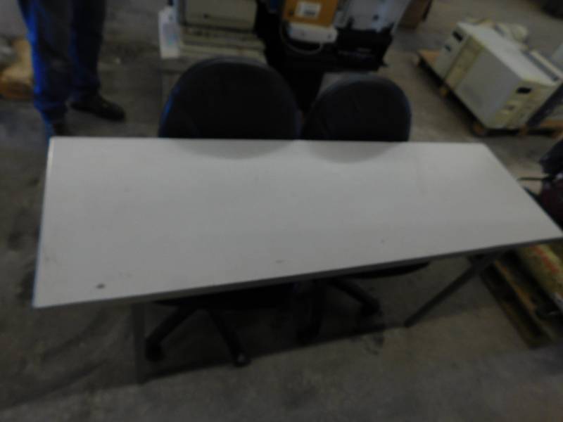 Table with 2 Rolling Chairs