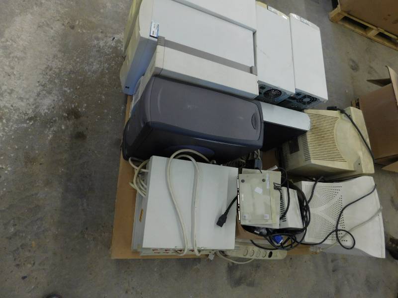 Misc. Lot of Computer Monitors, Towers, Surge Protectors