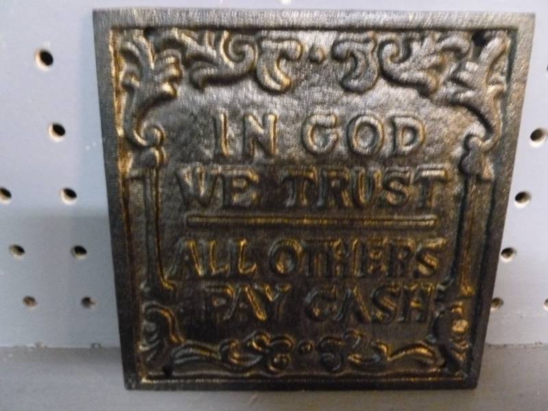 Cast Iron Sign