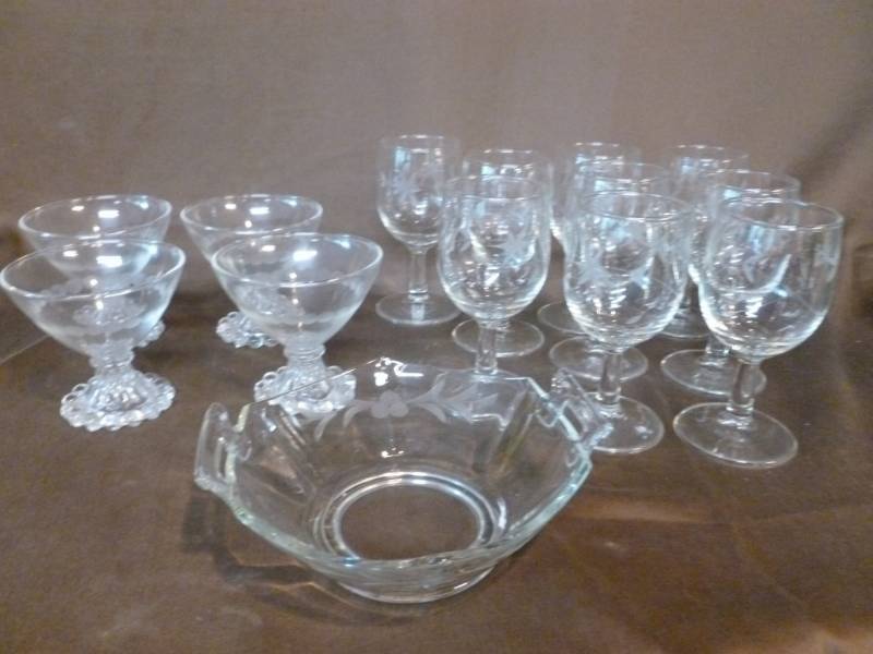 Acid Etched Wine Glasses