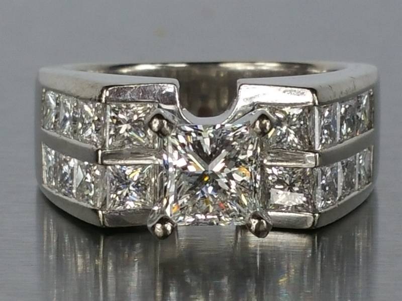 lot 6 image: 2.75 Carat Diamond Engagement  Fashion Ring  14k White Gold  $9,900 Appraisal